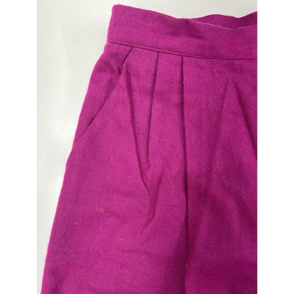 That's me! Womens Shorts Size 3/4 Pink High Waisted Pleated Wool Blend Vintage - Picture 4 of 14